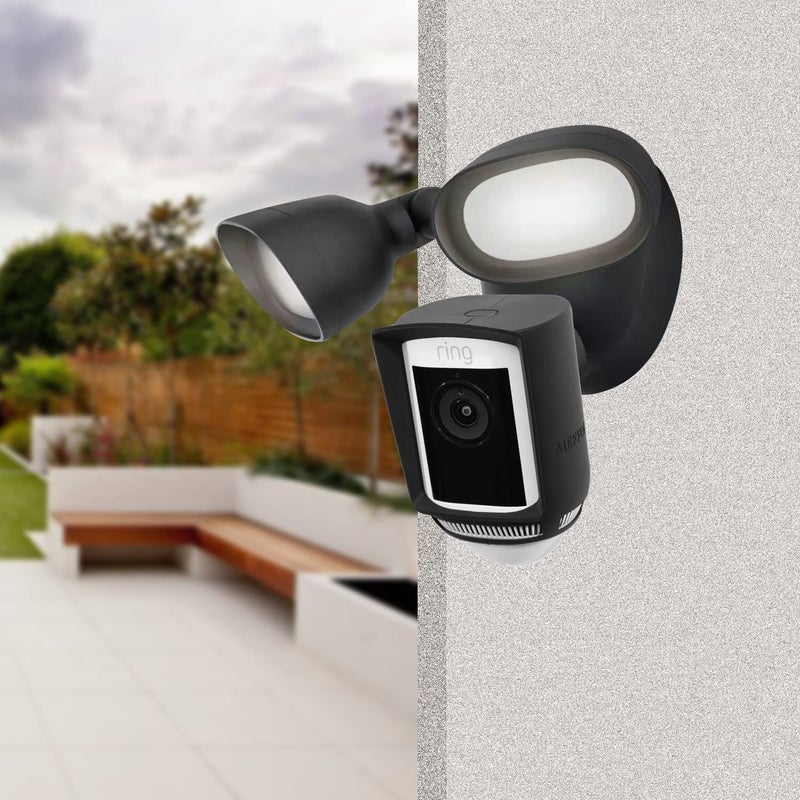 Meffort Inc Silicone Skin Case Compatible with Ring Floodlight Cam Wired Pro - Sun Glare, UV & Weather Protection Skins Cover (Black, 2 Pack) - Image 5
