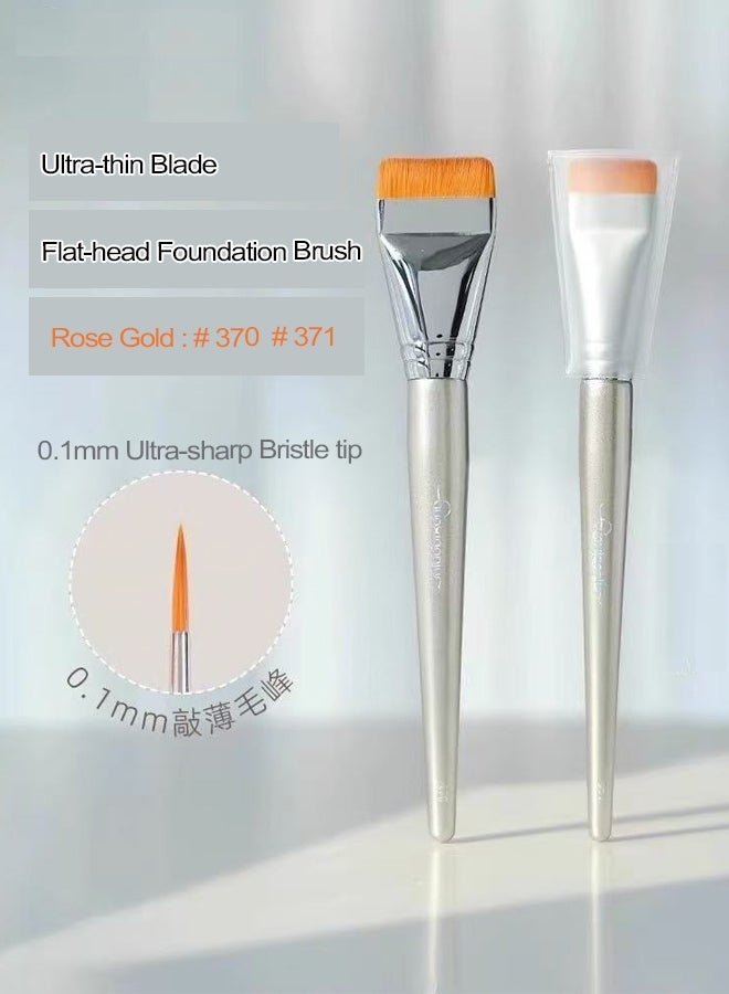Flat, ultra-thin, straight-shaped foundation brush, multi-purpose, comfortable to apply makeup. - Image 3
