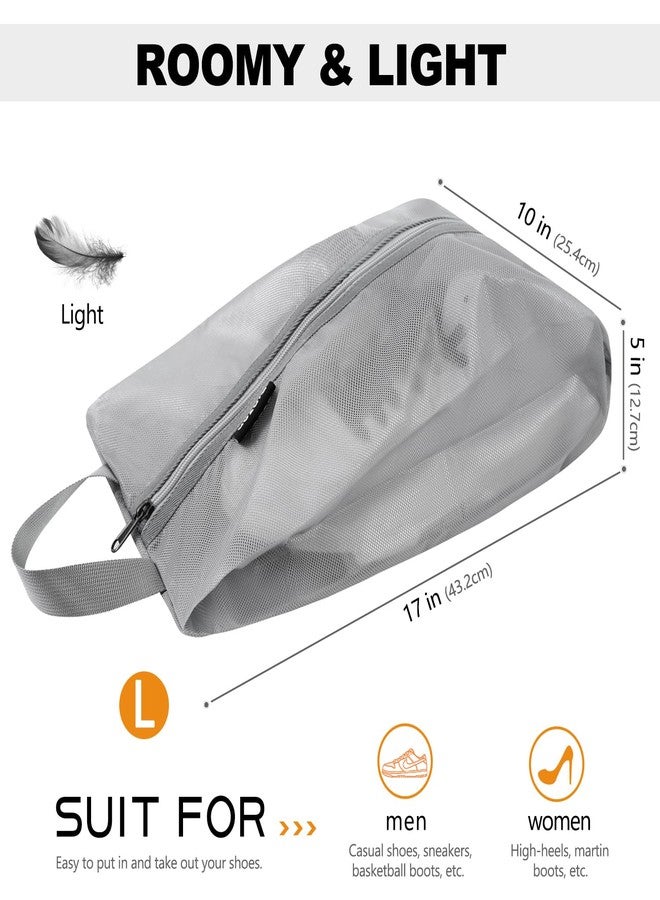 Prezon Travel Shoe Bags - Water Resistant TPU Mesh, Sturdy YKK Zipper, Unisex Shoe Pouch for Travel or Home Storage - Image 2