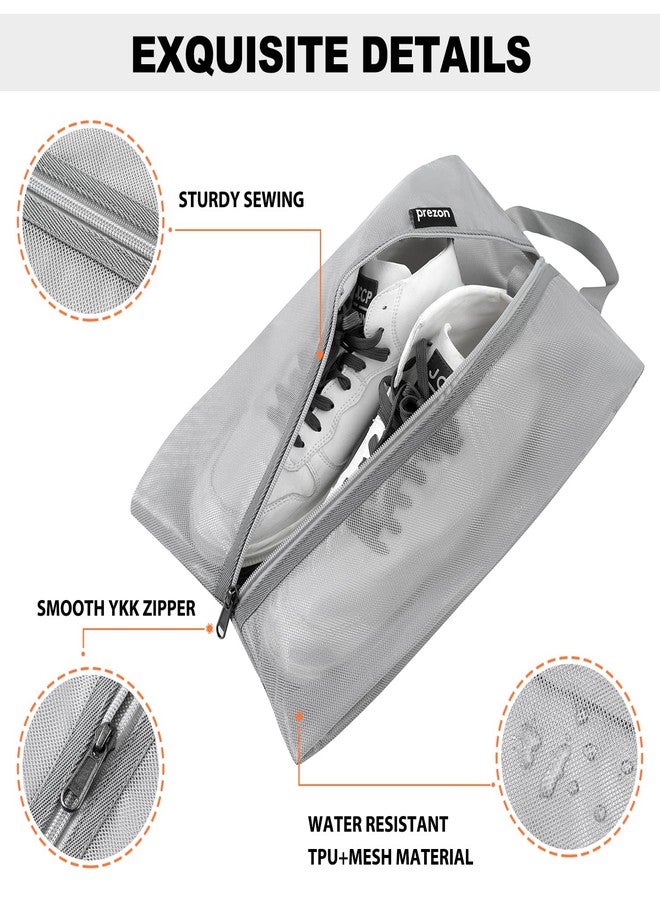 Prezon Travel Shoe Bags - Water Resistant TPU Mesh, Sturdy YKK Zipper, Unisex Shoe Pouch for Travel or Home Storage - Image 3