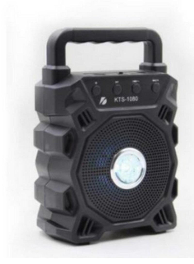 كي تي اس مكبر صوت بلوتوث لاسلكي محمول KTS-1080 يدعم بطاقة SD و Pendrive و FM والميكروفون - Image 2