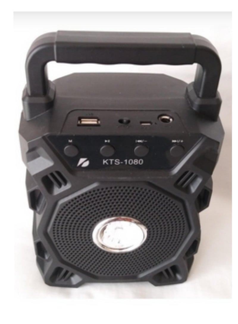 كي تي اس مكبر صوت بلوتوث لاسلكي محمول KTS-1080 يدعم بطاقة SD و Pendrive و FM والميكروفون - Image 4