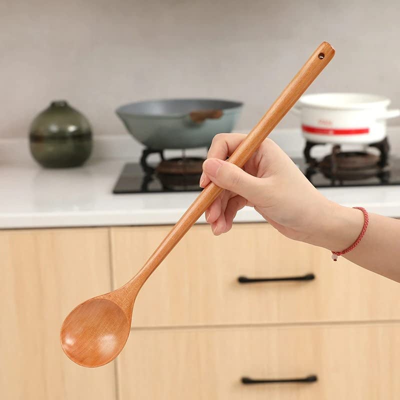 Kawn Wooden Long Handle Spoon 33.5cm Creative Korean hot Pot Spoon Tableware kitchenware - Image 2