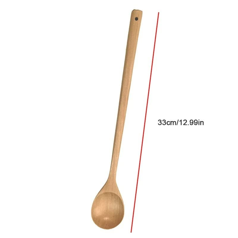 Kawn Wooden Long Handle Spoon 33.5cm Creative Korean hot Pot Spoon Tableware kitchenware - Image 4