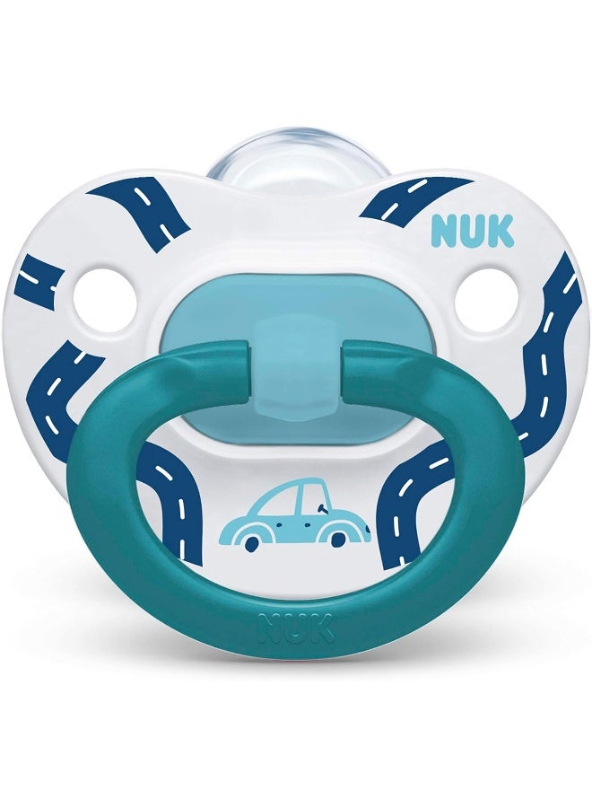 NUK Comfy Orthodontic Pacifiers, Blue Assorted, 18-36 Months, 2 Count, Soft & Durable Design for Baby Comfort - Image 3