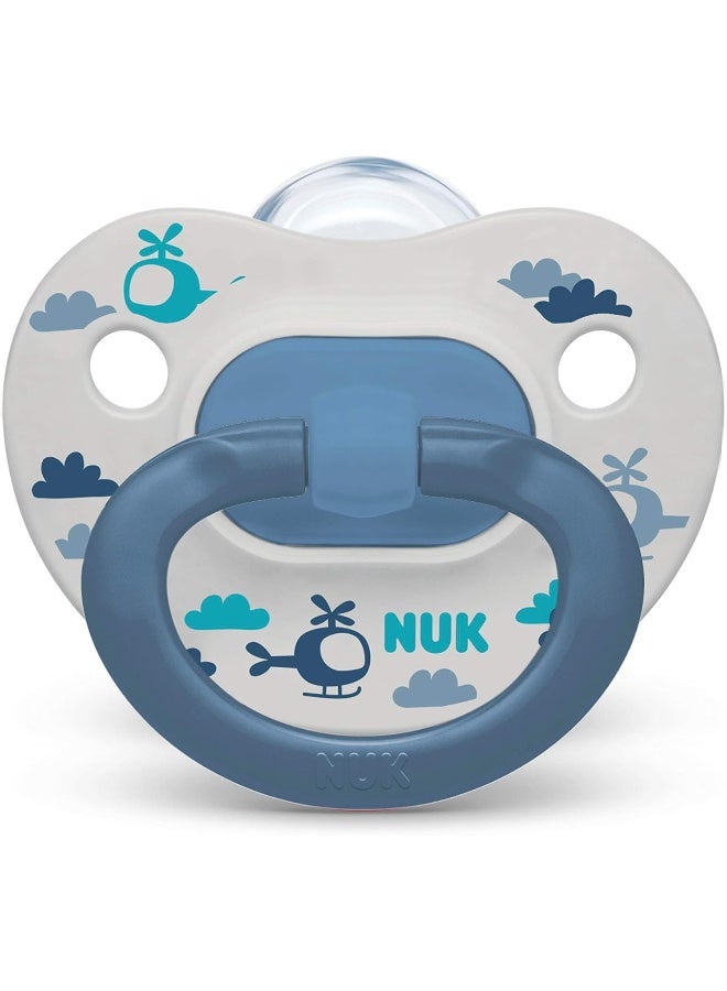 NUK Comfy Orthodontic Pacifiers, Blue Assorted, 18-36 Months, 2 Count, Soft & Durable Design for Baby Comfort - Image 4