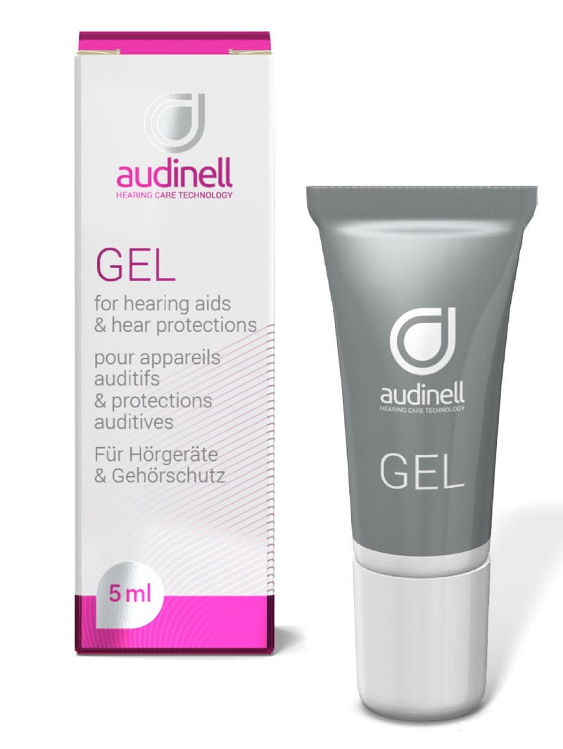 Audinell Ear Gel (5ml) | for Itchy Ears, Dry Skin, Rash, Eczema, Dermatitis | Naturally Hydrates, Moisturizes, Lubricates Ear Canal | Aids Insertion of Hearing Devices, Earbuds, Earplugs, Earmold - Image 1