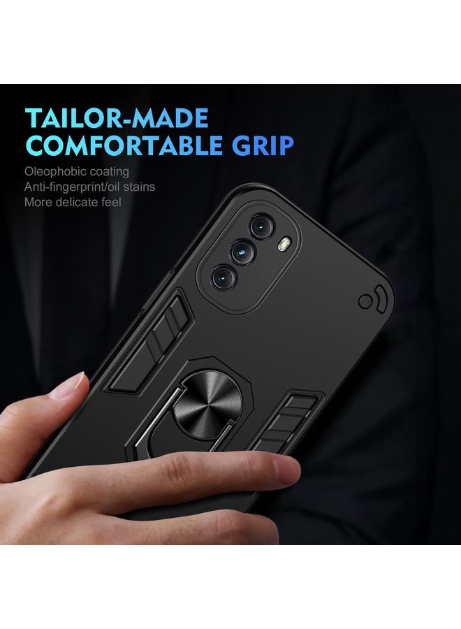 S-TOP Case For Motorola Moto G 2022 Shockproof Metal Ring Holder Phone Case - Image 5
