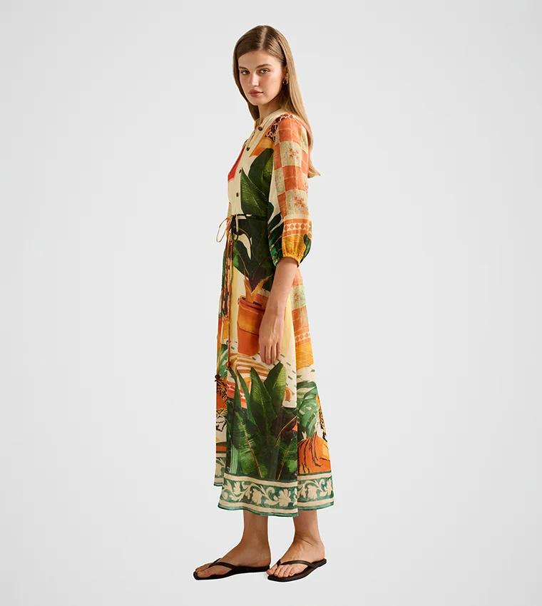 فورايفر نيو Arabella Printed Midi Dress