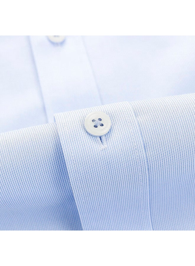 Youngor Men's Dp Wrinkle-free Autumn Long-sleeve Shirt, Business Casual Pure Cotton Striped Shirt, 100163 - Image 5