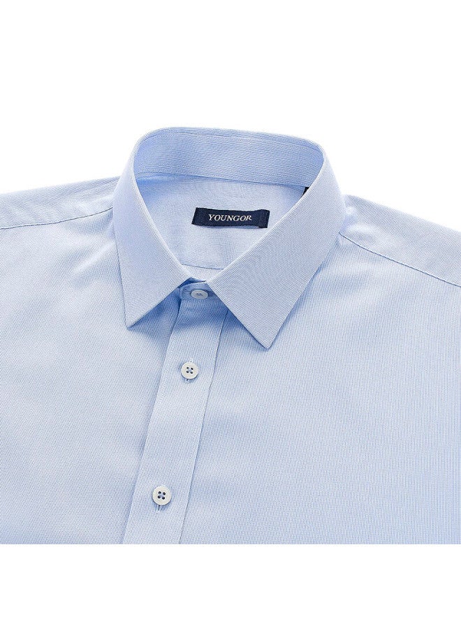 Youngor Men's Dp Wrinkle-free Autumn Long-sleeve Shirt, Business Casual Pure Cotton Striped Shirt, 100163 - Image 4