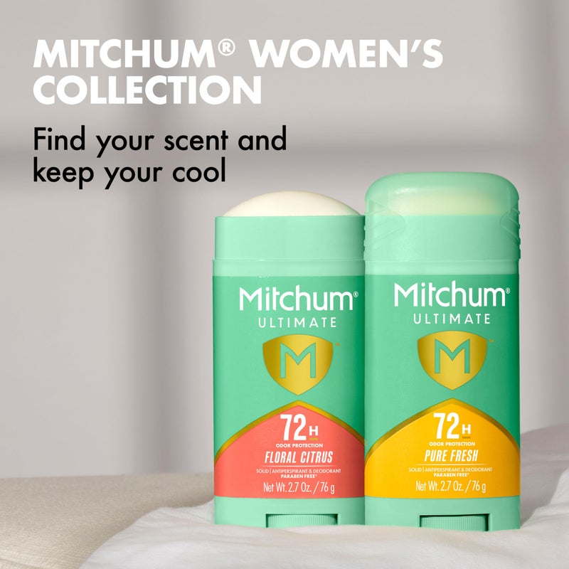 Mitchum Ultimate 72H Odor Protection Womenâ€™s Antiperspirant & Deodorant, Invisible Solid, Floral Citrus, 2 pack - Image 5