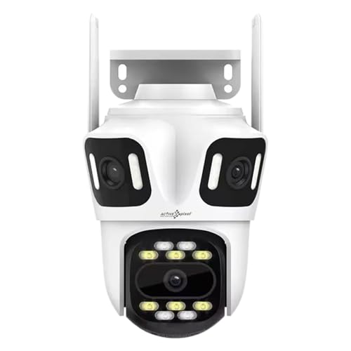 Active Pixel A9 4+4+4MP Triple Lens WiFi Outdoor Security Camera | 8 LED Full-Color Night Vision | 360° PTZ | Motion Tracking | Human Detection | Two-Way Audio | Waterproof CCTV for Home & Office - A9 - Image 1