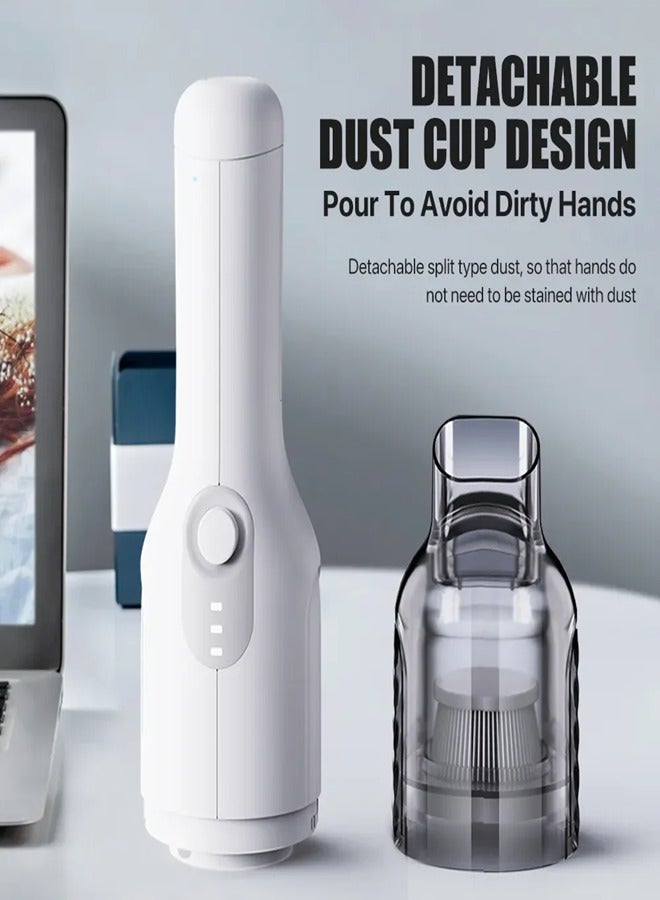 Lydsto H5 Dual Function Portable Cordless Vacuum Cleaner With Brush Head Tube & Extension Tube, Wireless & Rechargable, Large Dustbin Capacity, 4500Pa Suction, 2000mah Battery Capacity & Fully Charged Within 3 Hours for Home, Office and Car- White - Image 2