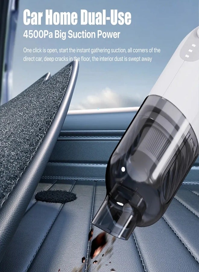 Lydsto H5 Dual Function Portable Cordless Vacuum Cleaner With Brush Head Tube & Extension Tube, Wireless & Rechargable, Large Dustbin Capacity, 4500Pa Suction, 2000mah Battery Capacity & Fully Charged Within 3 Hours for Home, Office and Car- White - Image 3
