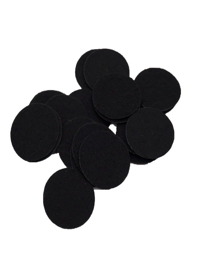 Fodattm 200PCS Circle Felt Pads Round Appliques for DIY Craft Decoration and Sewing Handcraft (Black, 1.2") - Image 1