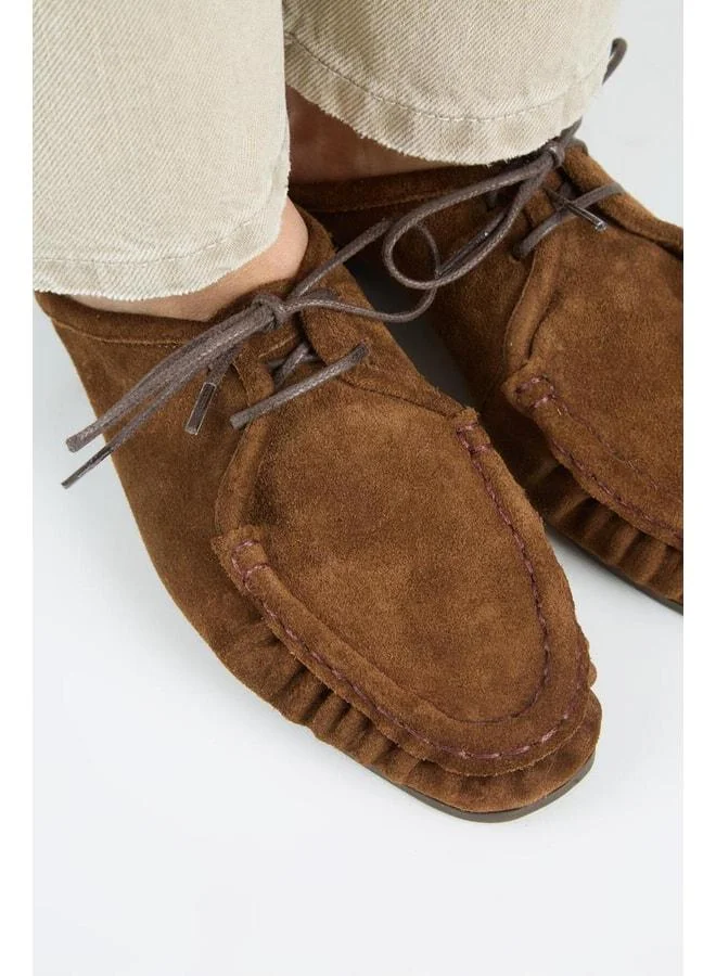 Manijero  Mitzi Women's Genuine Leather Pleated Slip-On Taba Sandal. for Women | Best Price UAE