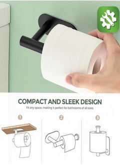 Generic Self Adhesive Toilet Roll Holder Stand, Stainless Steel Toilet Paper Holder Rustproof Toilet Paper Holder No Drilling Tissue Holder for Kitchen Bathroom Wall Mount Bathroom Tissue Holder  - Image 3