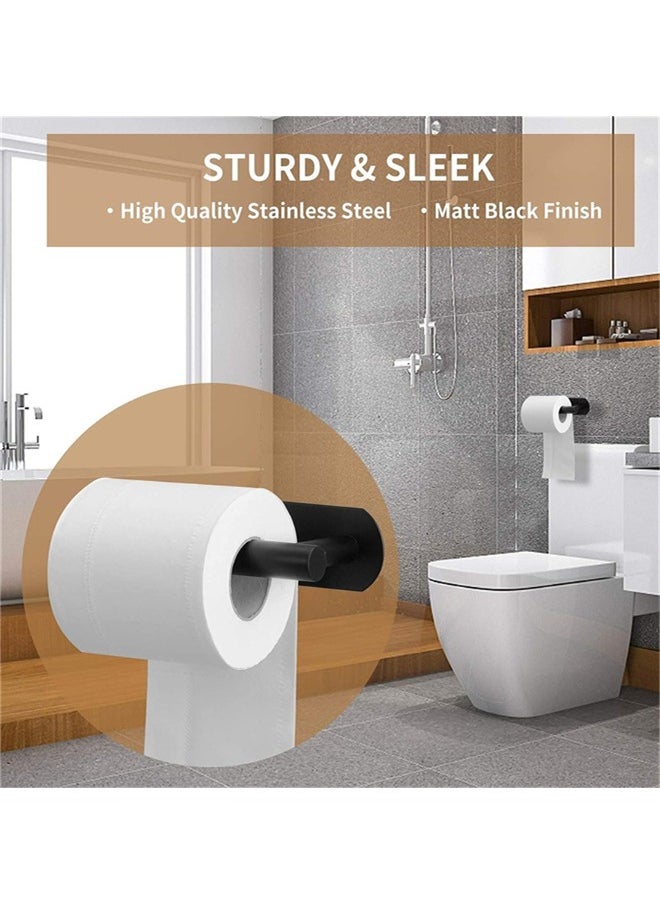 Generic - Self Adhesive Toilet Roll Holder Stand, Stainless Steel Toilet Paper Holder Rustproof Toilet Paper Holder No Drilling Tissue Holder for Kitchen Bathroom Wall Mount Bathroom Tissue Holder - Image 1