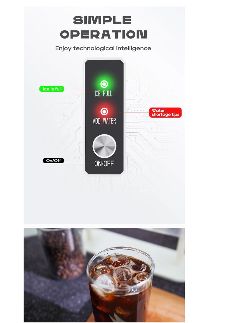 هيبرو - آلة صنع الثلج HiBREW آلة صنع الثلج المنزلية الأوتوماتيكية التنظيف الذاتي لحزب بار مكتب المطبخ 60 هرتز و 50 هرتز - Image 1