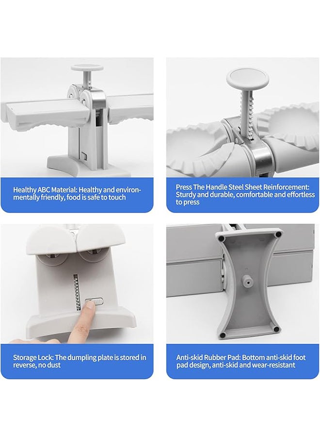 ماستر جولد قالب صانع الزلابية الأوتوماتيكي ذو الرأس المزدوج من ZHIBO، صانع فطائر من الفولاذ المقاوم للصدأ، يلف اثنين في المرة الواحدة، اصنع الزلابية بسرعة وسهولة للمنزل، فطائر المطاعم - Image 3