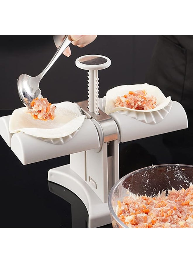 ماستر جولد قالب صانع الزلابية الأوتوماتيكي ذو الرأس المزدوج من ZHIBO، صانع فطائر من الفولاذ المقاوم للصدأ، يلف اثنين في المرة الواحدة، اصنع الزلابية بسرعة وسهولة للمنزل، فطائر المطاعم - Image 5