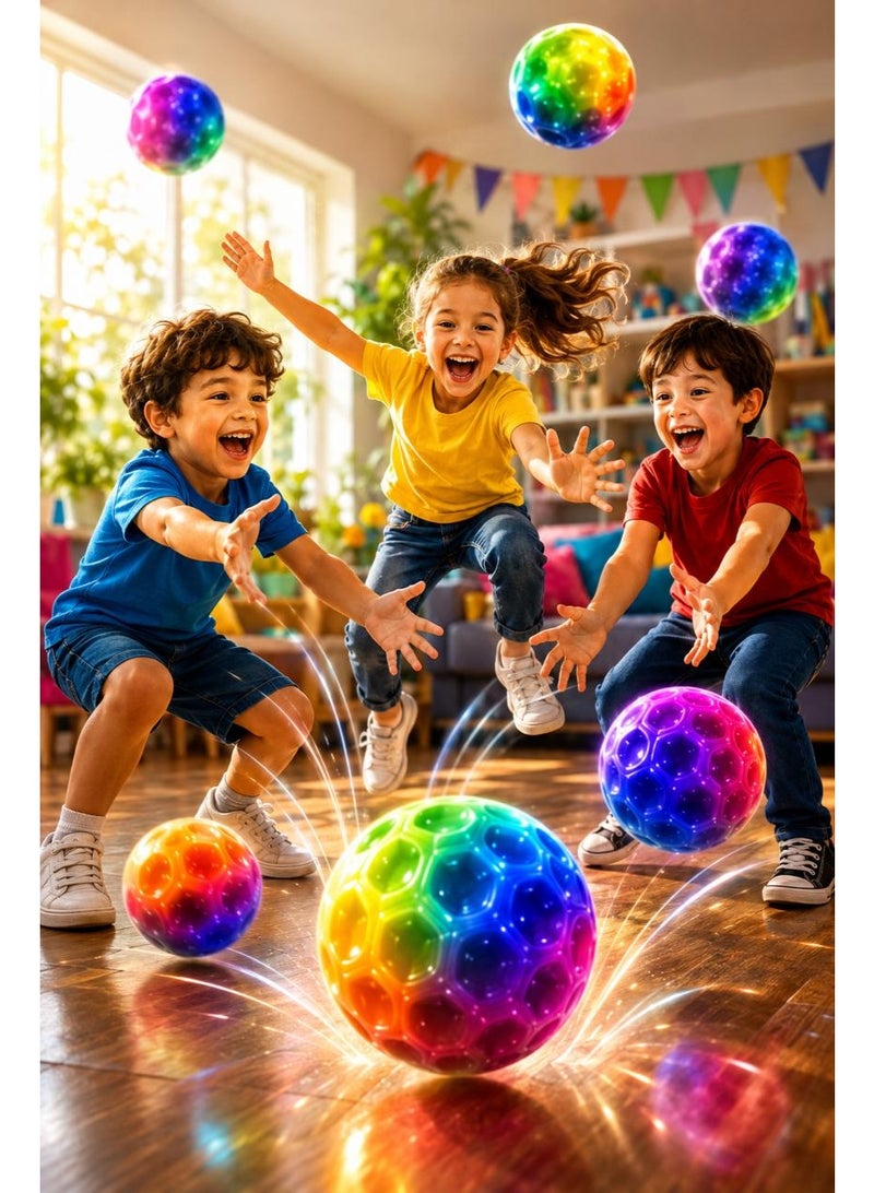 BKMax 12pcs Stress Balls, Moon Space Ball,Relieves Stress, Super High Bouncing Space Ball, Pop Bouncing Ball Helps Improve Hand-Eye Coordination, Astro Jump Ball Moon Ball for Kids.((Pack Of 12)) ((multicolour)) - Image 2