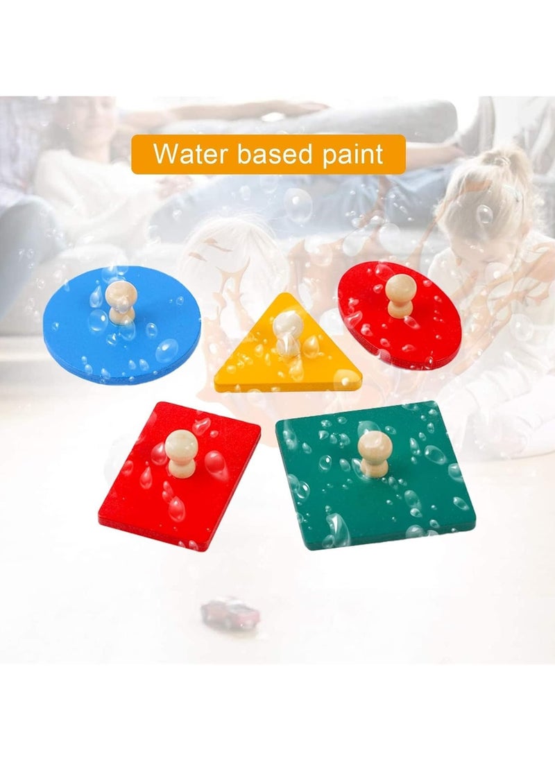 Generic - Multiple Shape Puzzle, Easy Grasp Jumbo Knob Baby Puzzles for Toddlers Shape Color Sorter, Montessori Baby Wooden Learning Puzzles - Image 1