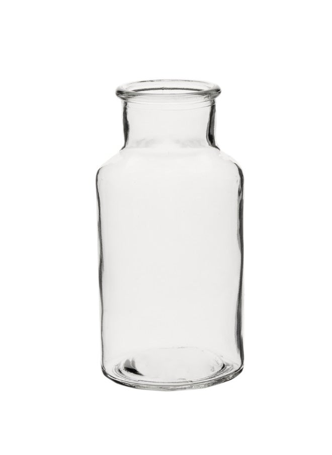 Gulf Flowers Gulf Flowers Transparent Glass Vase Bottle – Diameter 7.5cm x Height 15cm – Clear Decorative Vase for Flowers, Home & Event Table Decor 