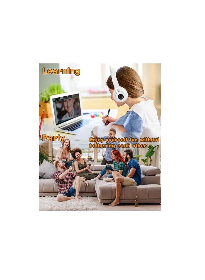 REBENUO Headphones Foldable Bluetooth Headphone for Kids,2 in 1 Wired/Wireless Mode HD Stereo Sound for PC/Phone/Pad/Study/Travel - Image 4