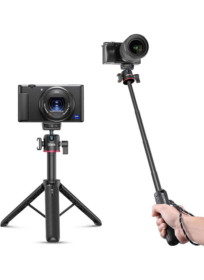 Ulanzi ULANZI MT-73 Extension Pole Tripod, Mini Selfie Stick Tripod Stand Handle Grip for Webcam Canon G7X Mark III Sony ZV-1 RX100 VII A6400 A6600 Cameras Vlogging  - Image 1