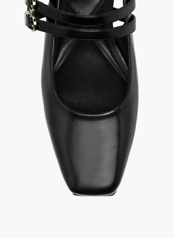 Celeste BLACK Women Buckle Accent Strap Sandals for Women | Best Price UAE