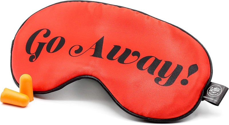 Dream Essentials Wild Essentials Allusion Soft Satin Funny Sleep Masks with earplugs (Go Away) 