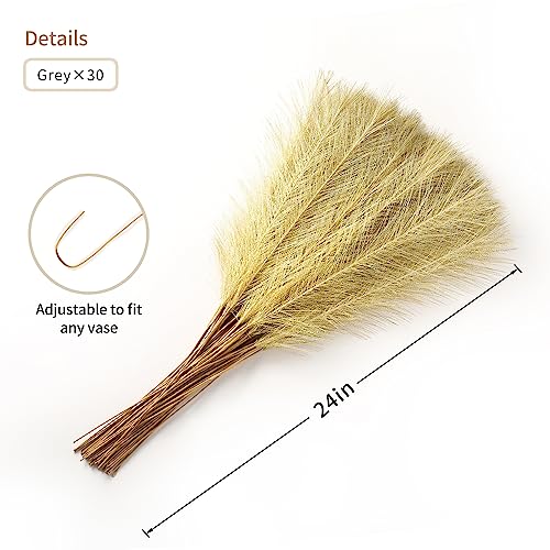 Wertuirk Gold Faux Pampas Grass 30pcs 24 Inch Long Pampas Grass wall Decor Mini Artificial Pampas Grass for Great Gatsby Party Decorations and Glam Room Decor Gold - Image 3