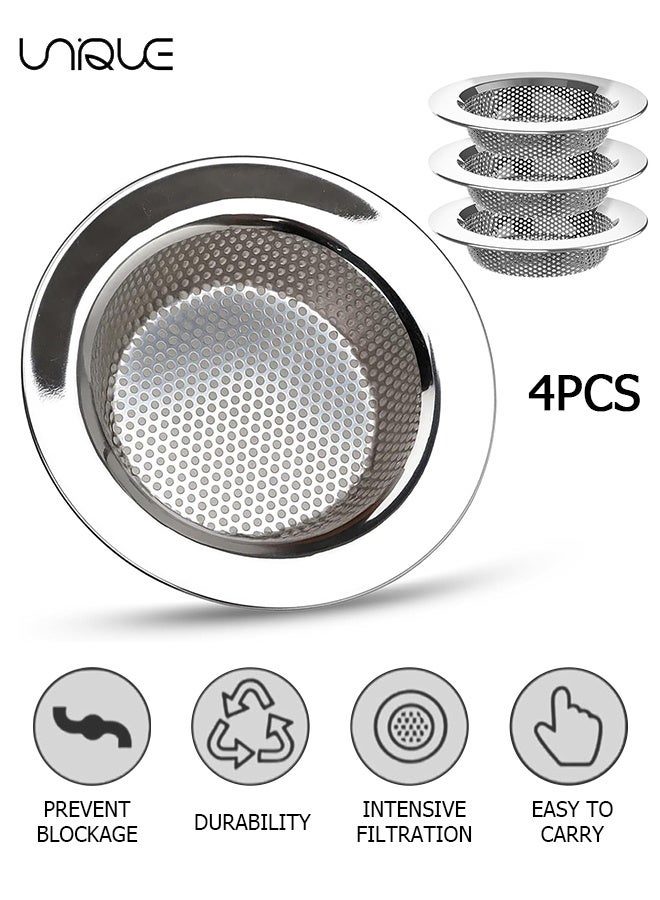 Unique 4 PCS Sink Strainer - Kitchen Sink Strainer Stainless Steel - Sink Strainer for Most Kitchen Sink Drain Basket - Kitchen Accessories - Image 1