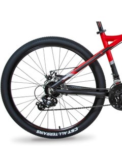 Spartan Ampezzo Men's Mountain bike| 27.5 inch wheel size |21 Speed Shimano gear| for Adult | Red  - Image 5