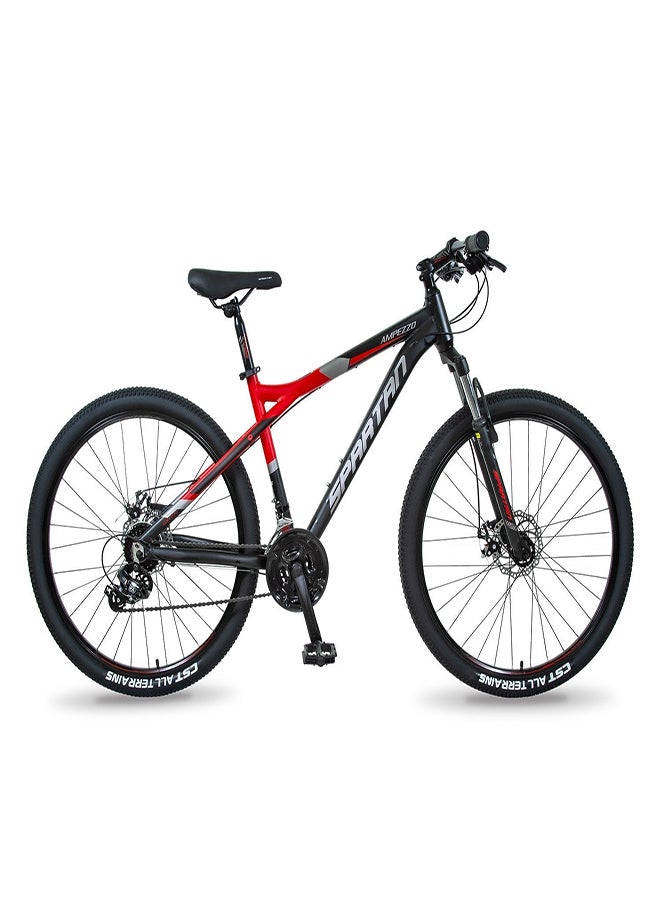 Spartan Ampezzo Men's Mountain bike| 27.5 inch wheel size |21 Speed Shimano gear| for Adult | Red  - Image 1