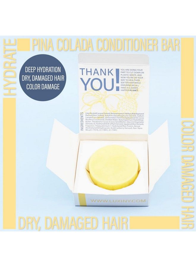 Luxiny Natural Conditioner Bars For Hair Made In Usa A Sulfate Free Conditioner Bar For Up To 70 Uses At Home Or As A Travel Conditioner Normal To Dry Hair 50G (Pina Colada) - Image 4