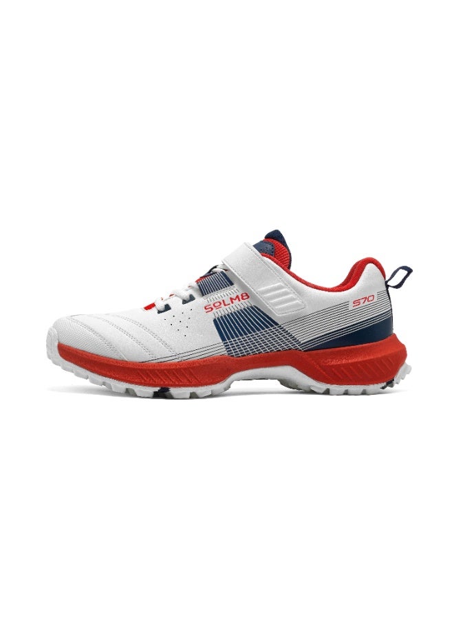 SOLM8 S70 Cricket Shoes with Gel Insole - Designed for Bowlers with Secure Velcro Strap & Well Padded upper and Advance Rubber Cleats - Image 4