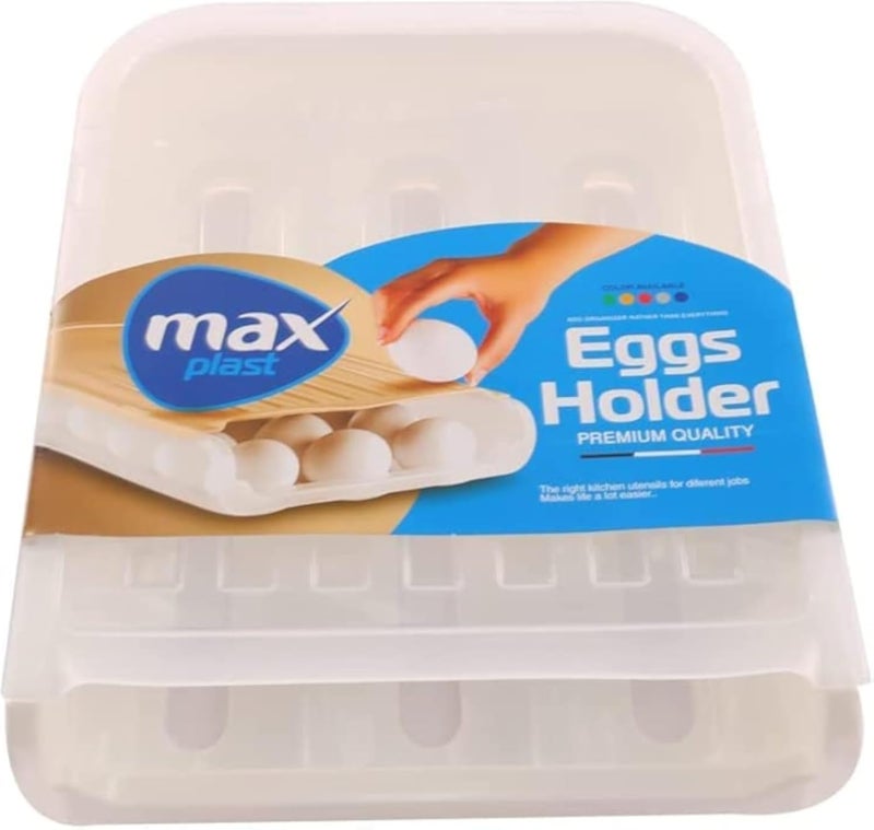 منظم بيض بلاستيكي من ماكس بلاست بألوان متنوعة