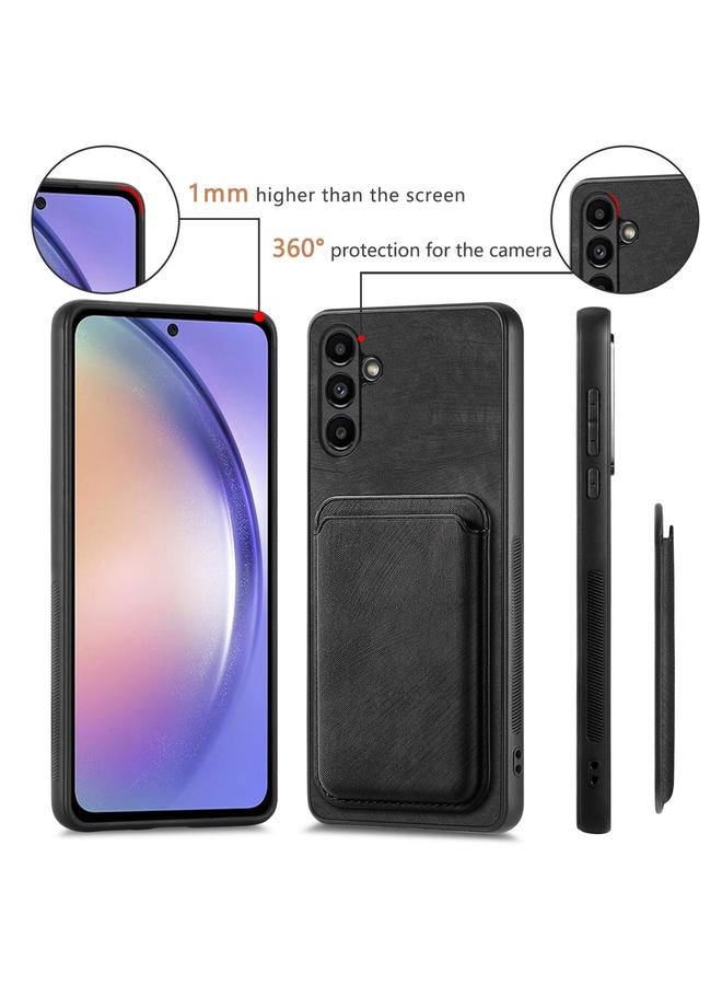 اس-توب جراب هاتف مغناطيسي لهاتف Samsung Galaxy A54 5G مع حقيبة بطاقات جلدية كلاسيكية - Image 4