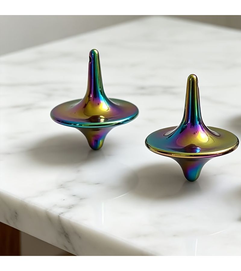 Multi Color Spinning Top Stainless Steel Portable Gift Handheld Relaxing Toy - Image 1
