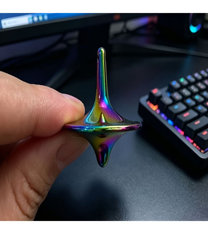 Multi Color Spinning Top Stainless Steel Portable Gift Handheld Relaxing Toy - Image 4