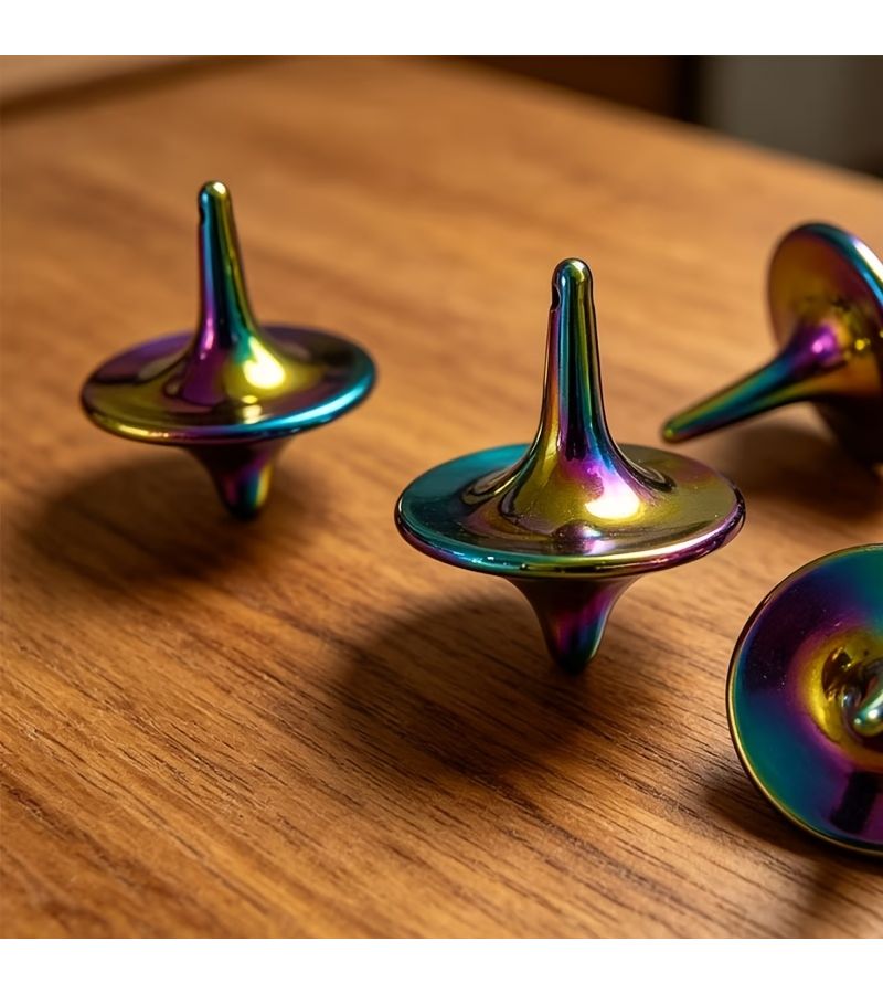 Multi Color Spinning Top Stainless Steel Portable Gift Handheld Relaxing Toy - Image 5
