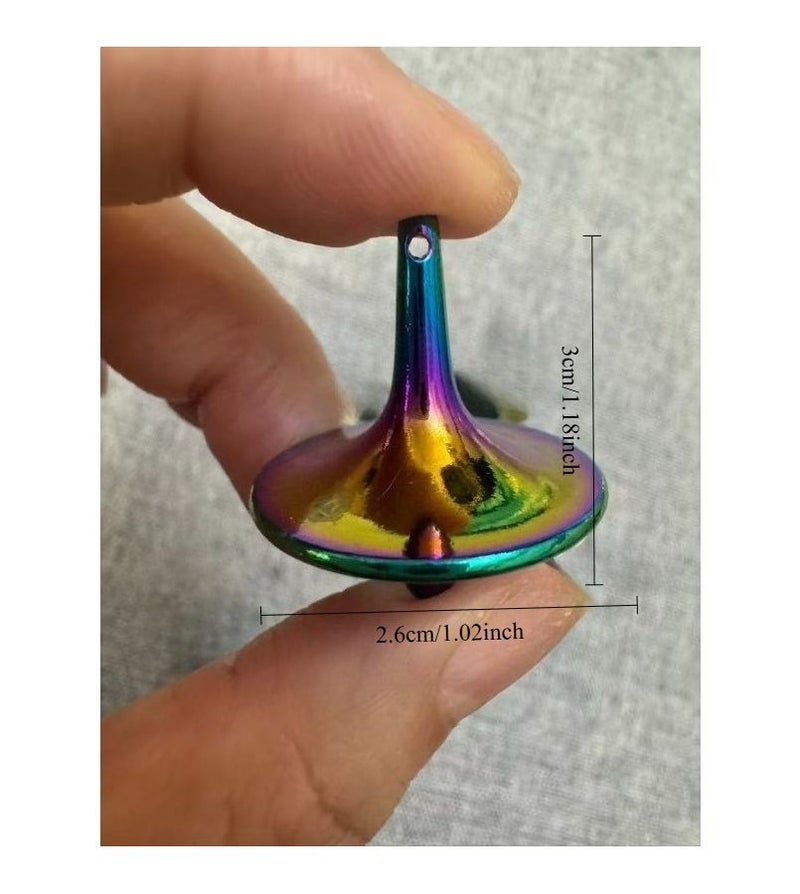 Multi Color Spinning Top Stainless Steel Portable Gift Handheld Relaxing Toy - Image 2
