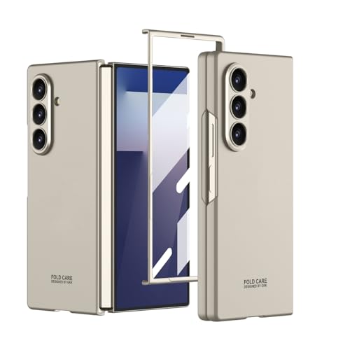 Midkart Matte Case Compatible with Samsung Galaxy Z Fold 7 (Release 2025) with Front Glass Cover Hard PC Thin Independent Camera Protection, Royal Beige - Image 1
