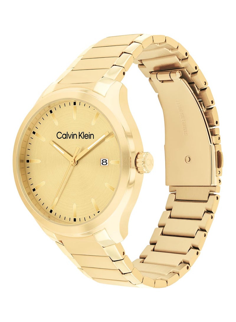 CALVIN KLEIN ساعة يد رجالية أنالوج دائرية من الفولاذ المقاوم للصدأ 25200349 - 43 مم - Image 1