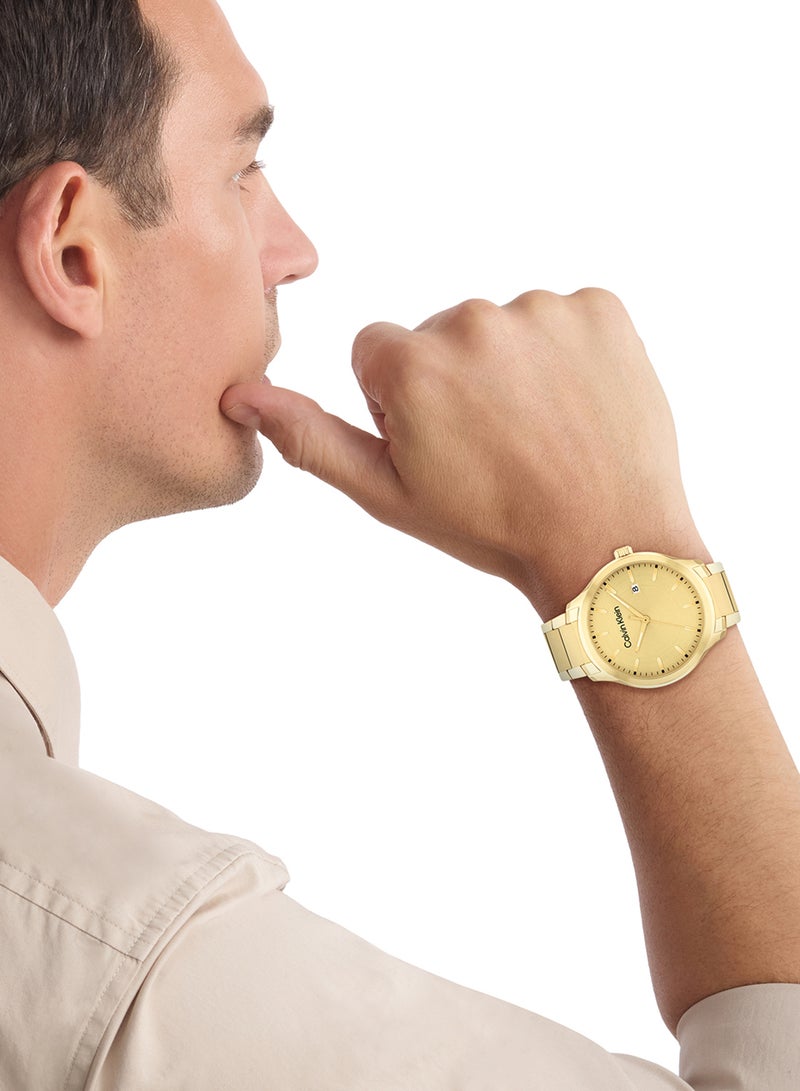 CALVIN KLEIN ساعة يد رجالية أنالوج دائرية من الفولاذ المقاوم للصدأ 25200349 - 43 مم - Image 4