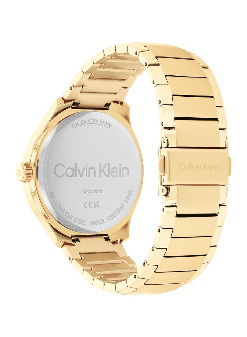 CALVIN KLEIN ساعة يد رجالية أنالوج دائرية من الفولاذ المقاوم للصدأ 25200349 - 43 مم - Image 3