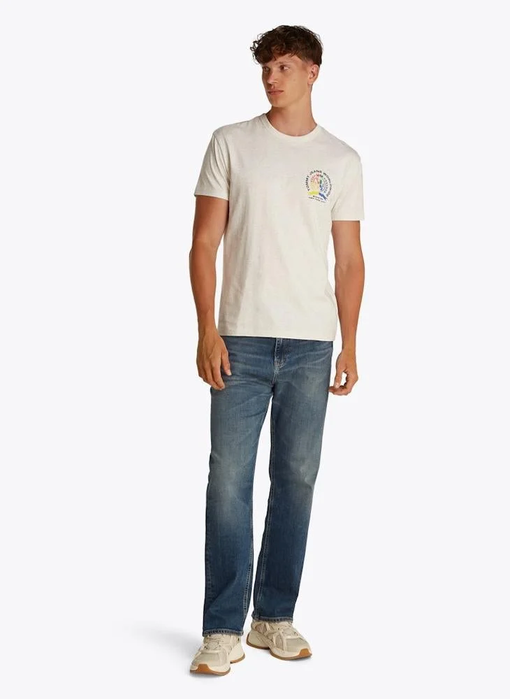 TOMMY JEANS  Regular Fit 4Clr Crest T-Shirt for Men | Best Price UAE